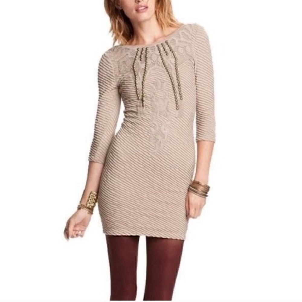 Free People Studded Textured Bodycon Dress